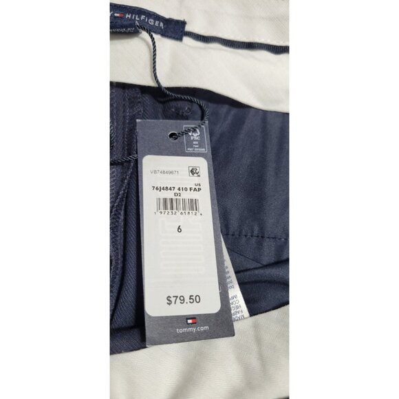 Tommy Hilfiger Dress Pants Navy Blue Womens Size 6 Tapered High Rise - Picture 10 of 16